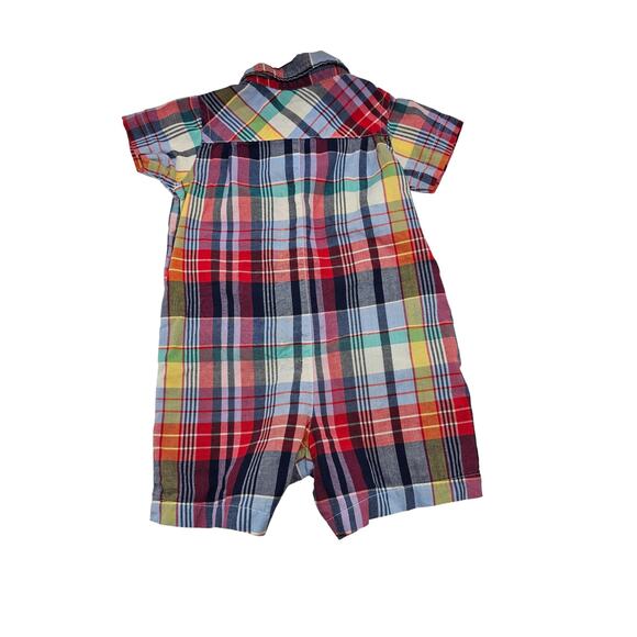 Size 6m Polo Ralph Lauren Boys Collared Romper With Snap Closure - Picture 4 of 4